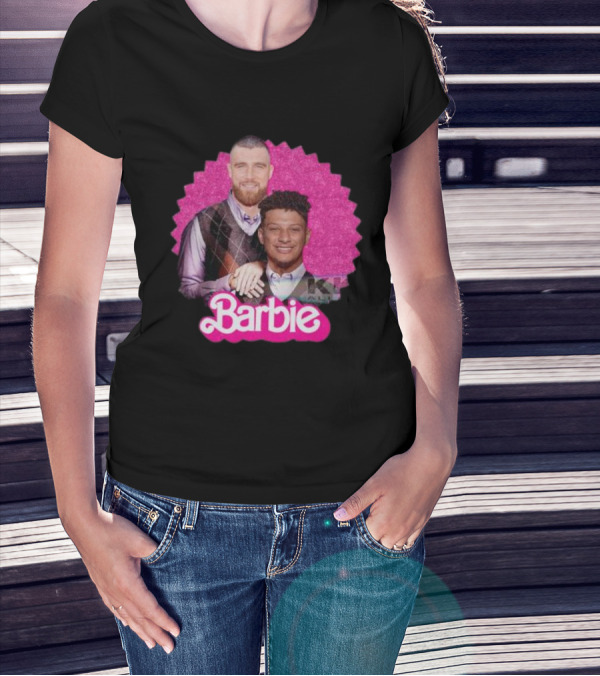 Patrick Mahomes Travis Kelce Barbie Kansas City Football T-Shirt