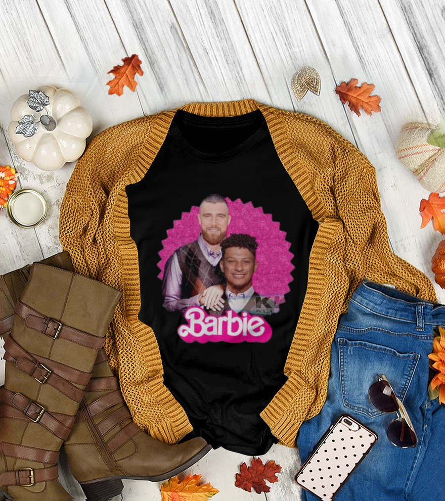 Patrick Mahomes Travis Kelce Barbie Kansas City Football T-Shirt