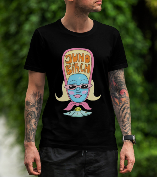 Juno Birch Retro Alien Cartoon T-Shirt