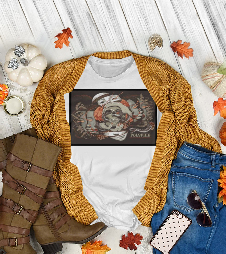 Polyphia Skull and Octopus Artwork October 5th T-Shirt