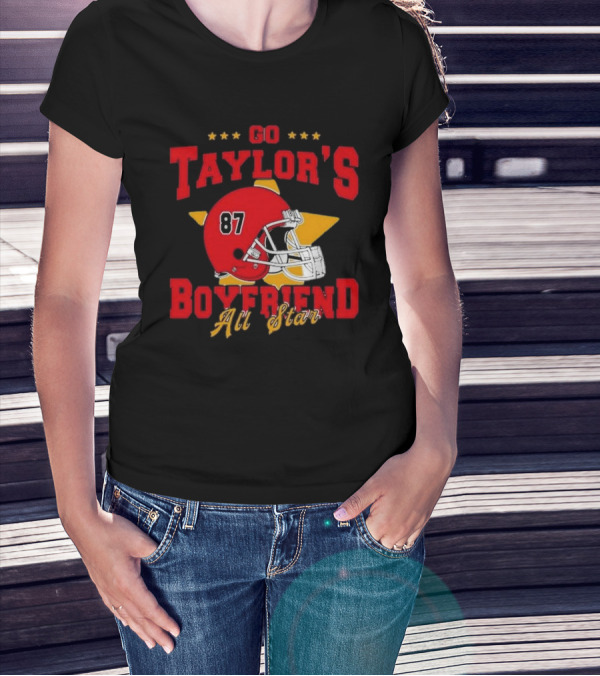 Go Taylor’s Boyfriend All Star Football Helmet 87 T-Shirt