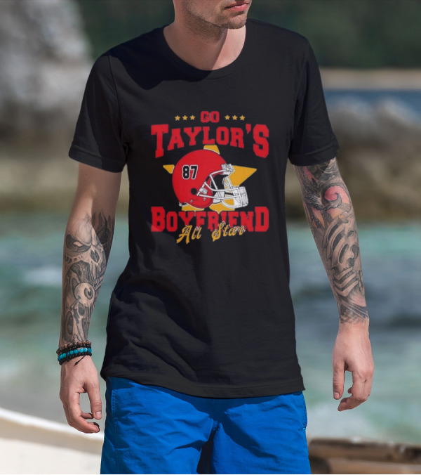 Go Taylor’s Boyfriend All Star Football Helmet 87 T-Shirt