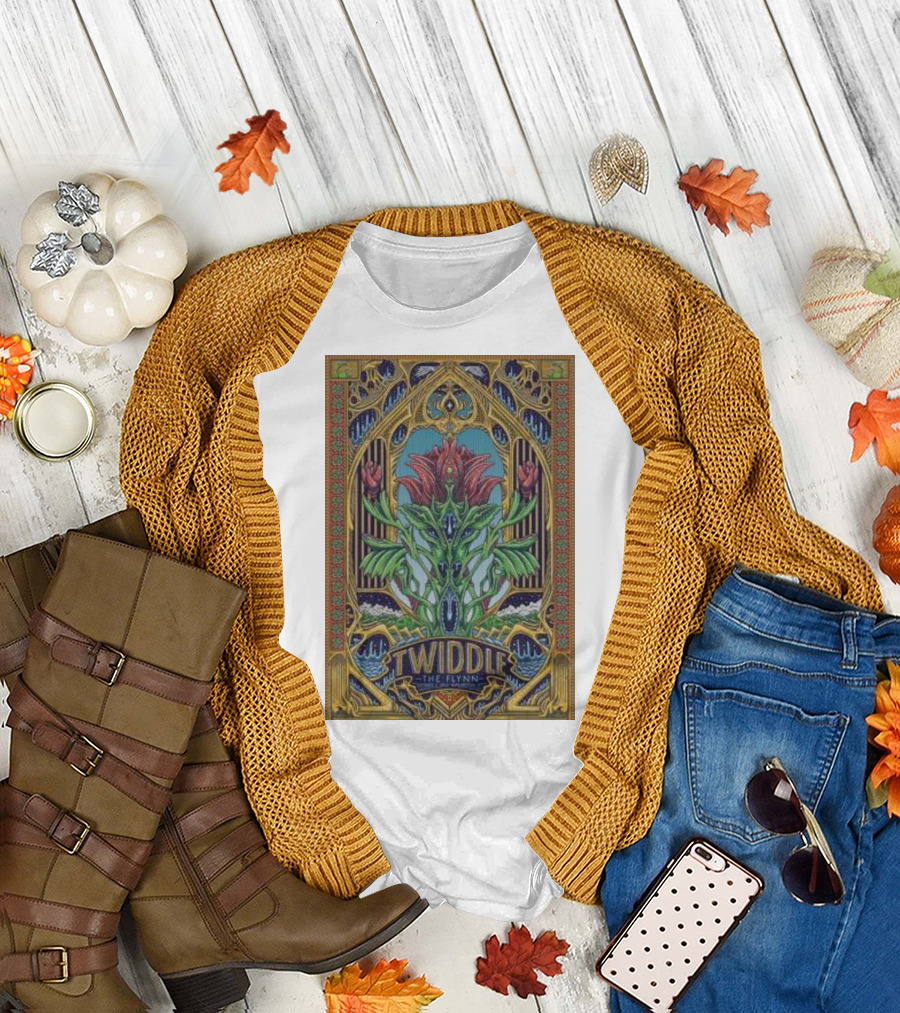 Twiddle The Flynn Burlington Tour Psychedelic Floral Art Deco T-Shirt
