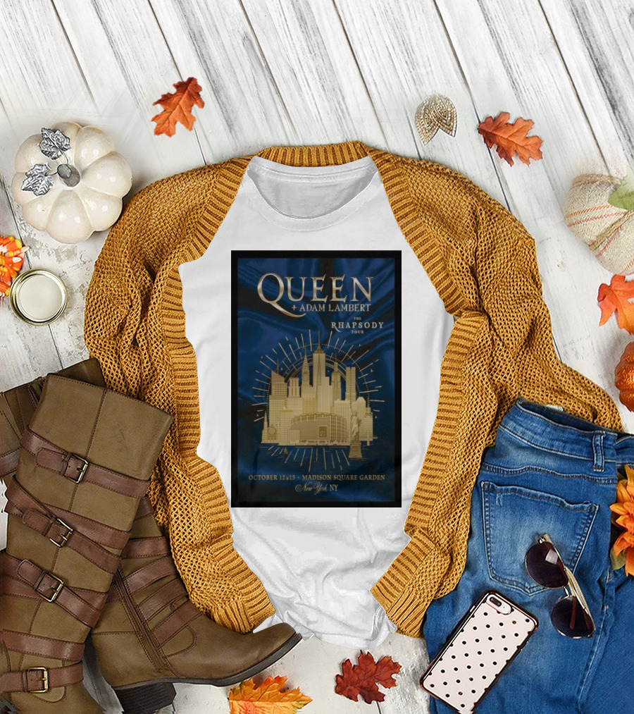 Queen + Adam Lambert The Rhapsody Tour October 12-13 Madison Square Garden New York NY T-Shirt