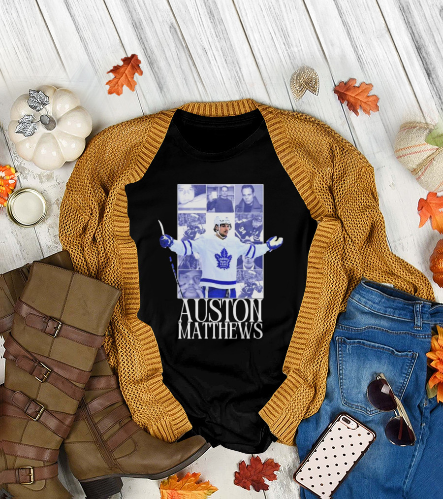 Toronto Maple Leafs Auston Matthews Eras Tour Hockey Collage T-Shirt