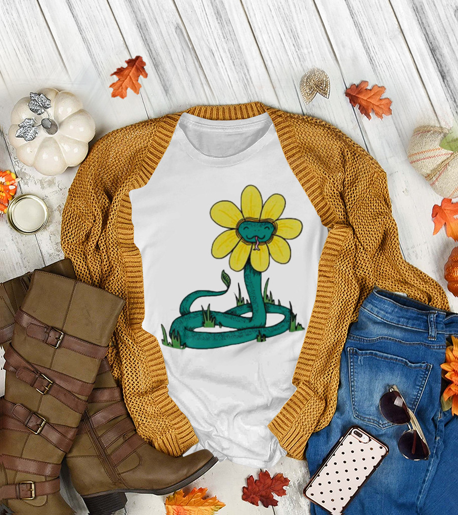 Snake Flower Bloom Entwined in Nature T-Shirt