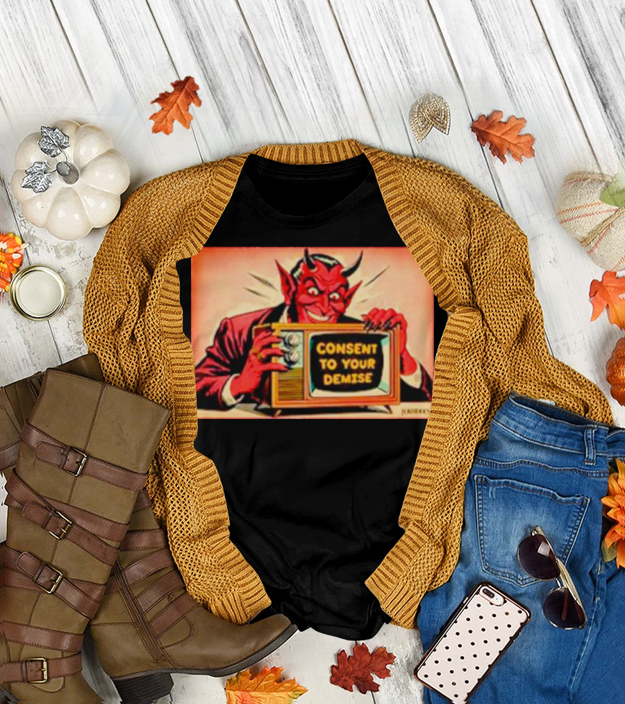 Devil Consent to Your Demise Retro TV Illustration by John Henry T-Shirt