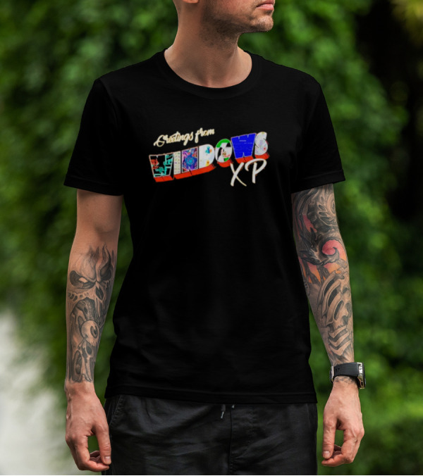 Greetings From Windows XP Nostalgic Vintage Computer Graphics T-Shirt