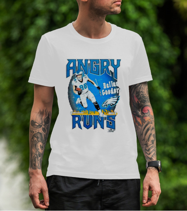 Angry Runs Dallas Goedert Philadelphia Eagles T-Shirt