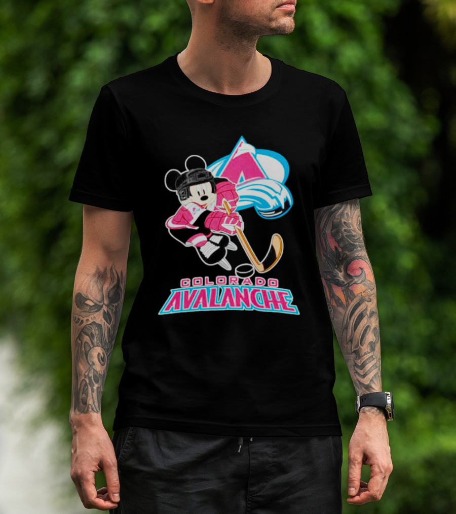 Mickey Mouse Colorado Avalanche Hockey Sports Fan T-Shirt