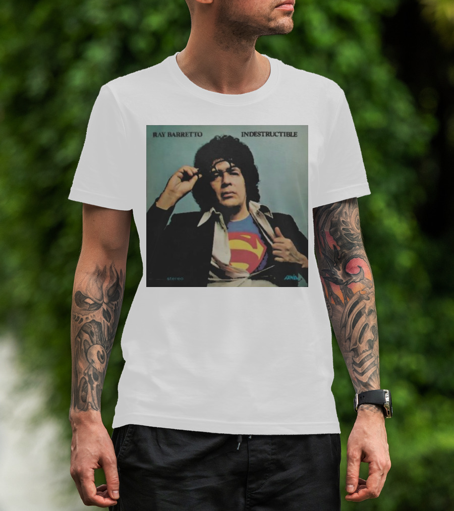 Ray Barretto Indestructible Superman Album Cover T-Shirt