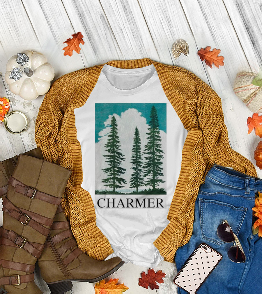 Charmer Pine Trees Forest Scene T-Shirt