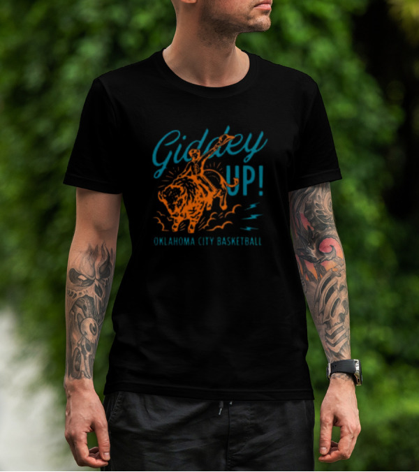 Giddey Up Oklahoma City Basketball Riding The Bison T-Shirt