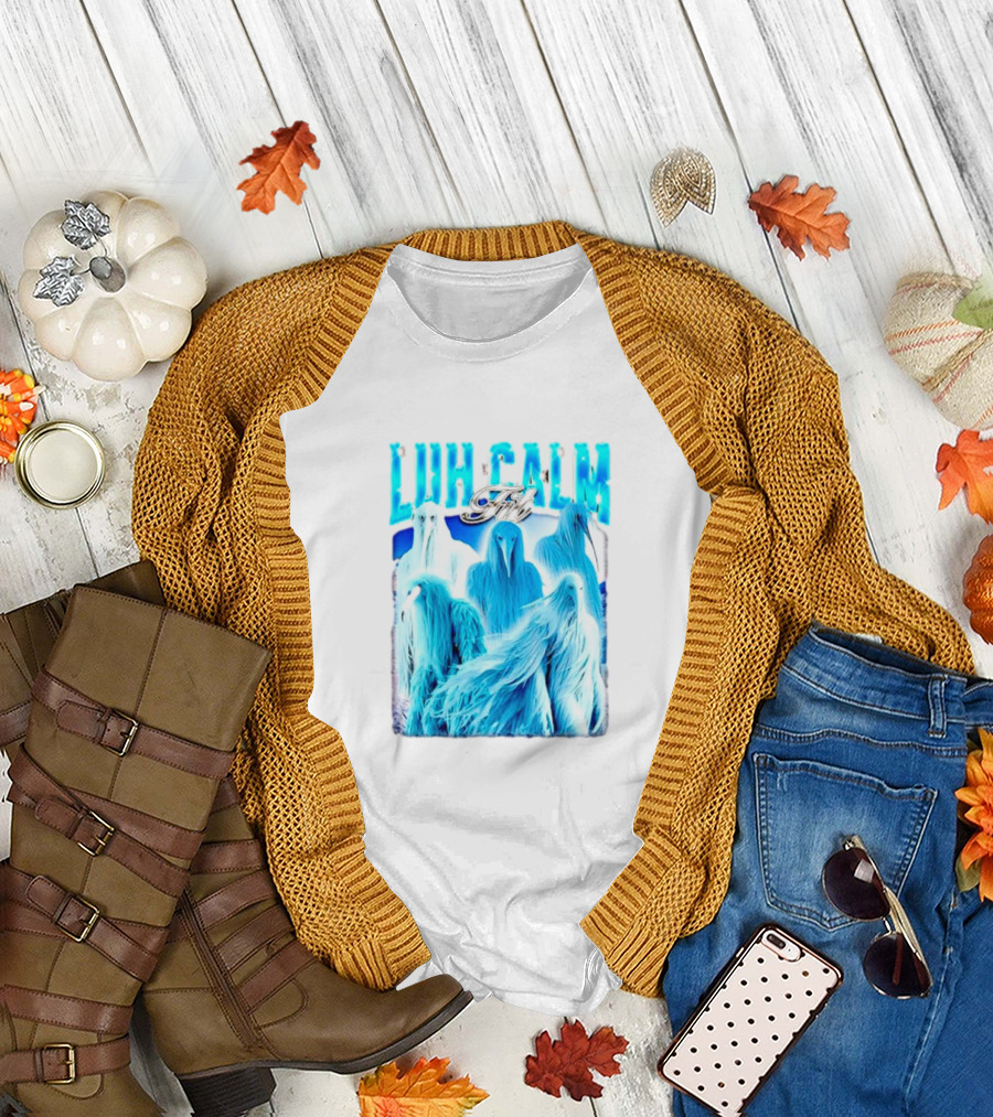 Luh Calm Fit Film Blue Abstract Figures T-Shirt