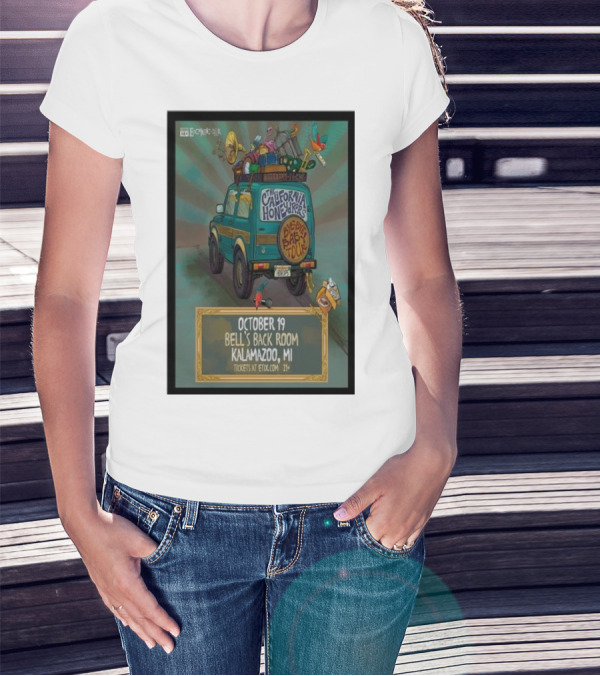The California Honeydrops Big Bad Tour October 19 Bell's Back Room Kalamazoo MI T-Shirt