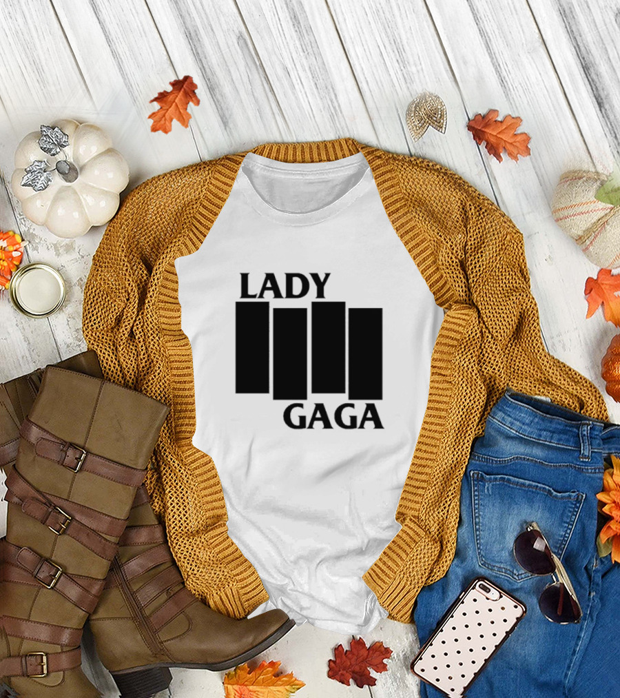 Lady Gaga Black Flag Bars T-Shirt