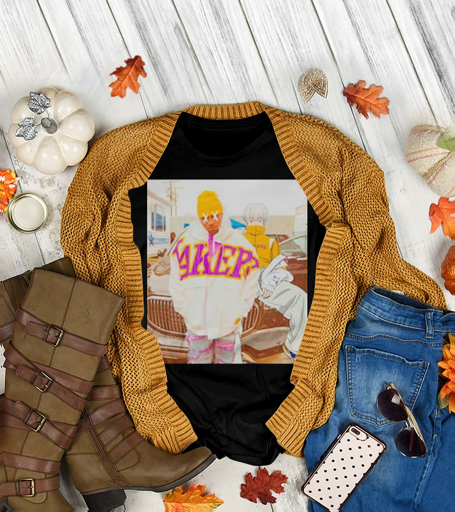 Lakers x Chris Brown x Toge Inumaki Anime Crossover Cursed Speech T-Shirt