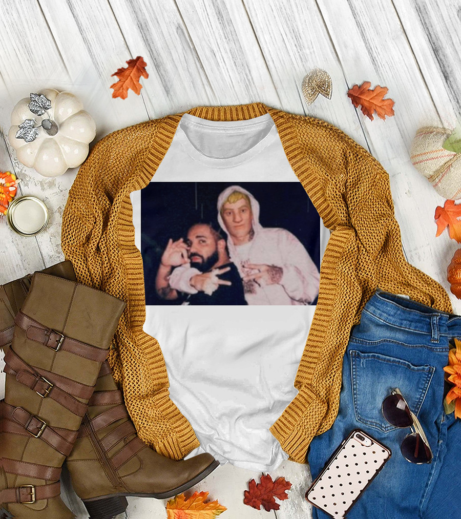 Drake x Jonesy Friends Collaboration Image with Rapper and Fortnite Character T-Shirt
