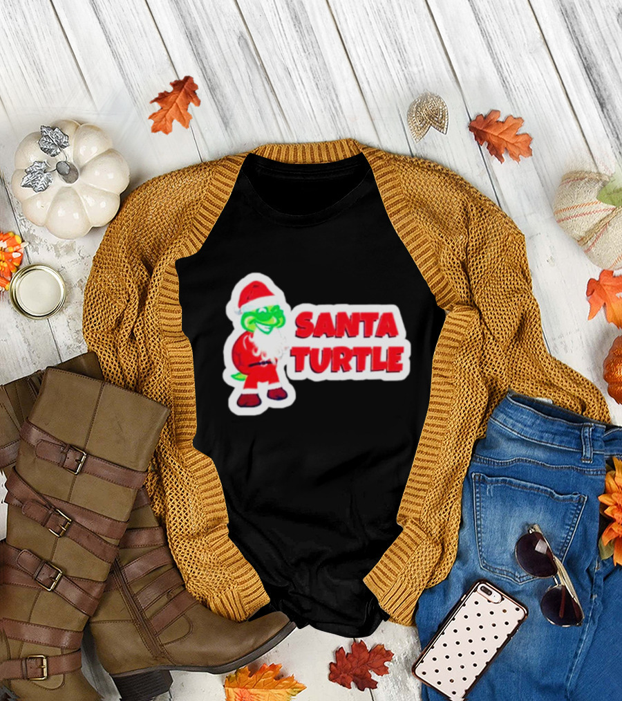 Santa Turtle Christmas Cheer T-Shirt