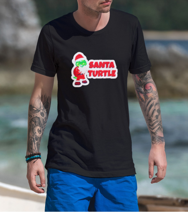 Santa Turtle Christmas Cheer T-Shirt