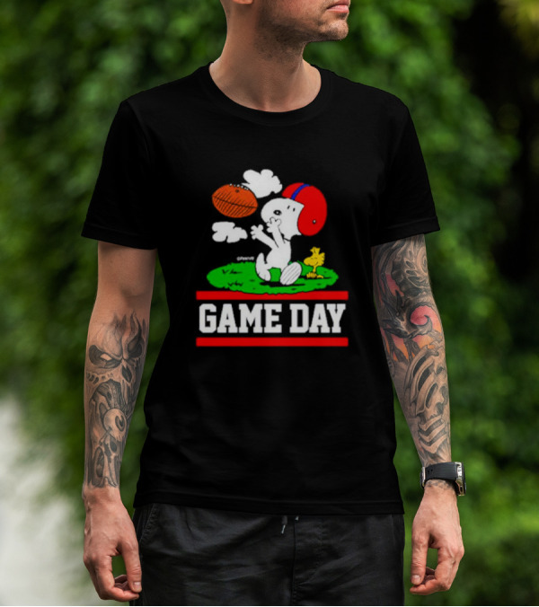Peanuts Snoopy Woodstock Football Game Day T-Shirt