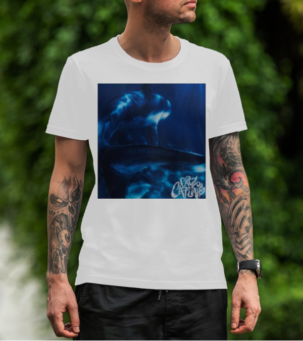 Cruz Cafune Blue Shark Ocean Scene T-Shirt