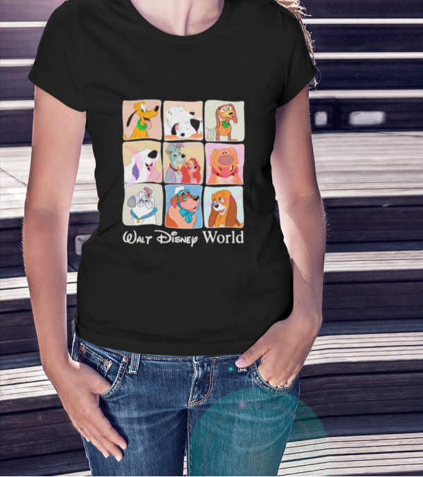 Walt Disney World Classic Cartoon Dogs Compilation T-Shirt