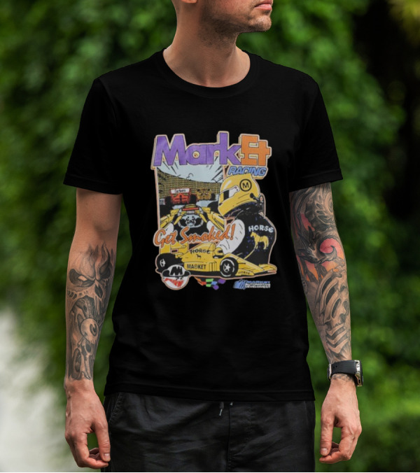 Mark4 Racing Get Smoked Horse Racing Movement T-Shirt