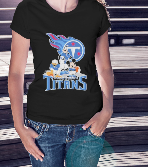 Mickey Mouse Donald Duck Goofy Tennessee Titans NFL T-Shirt