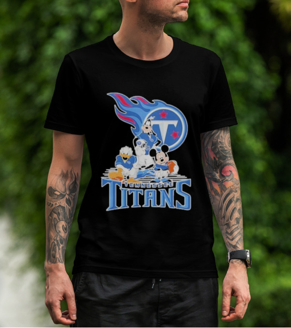 Mickey Mouse Donald Duck Goofy Tennessee Titans NFL T-Shirt