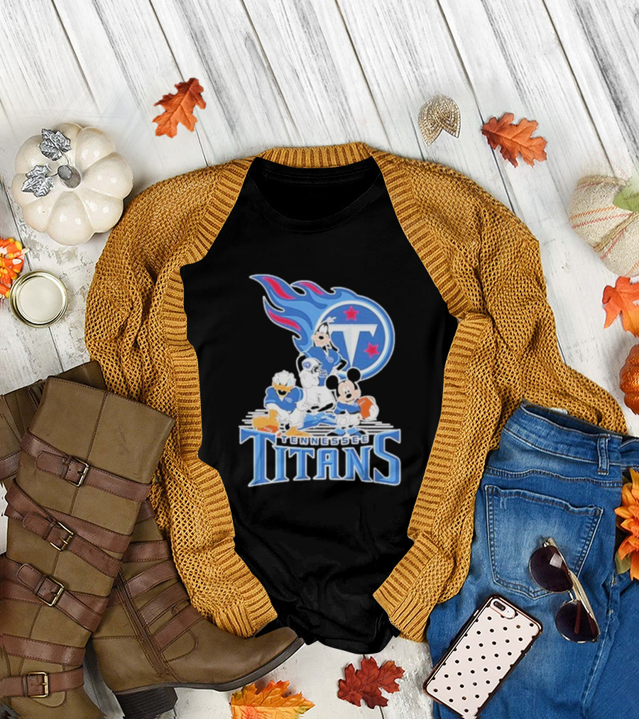 Mickey Mouse Donald Duck Goofy Tennessee Titans NFL T-Shirt