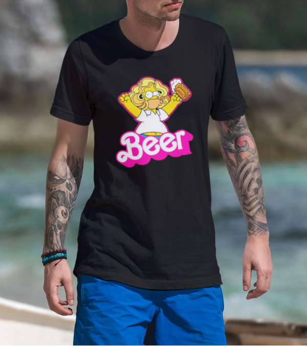 Beerbie Homer Simpson Beer Barbie T-Shirt