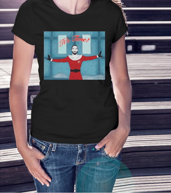 Dontae Johnson Santa It's Time In Red Suit With Number 27 T-Shirt