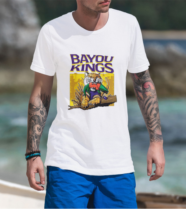 Bayou Kings LSU Tigers Vs. Florida Gators Tiger With Gator T-Shirt