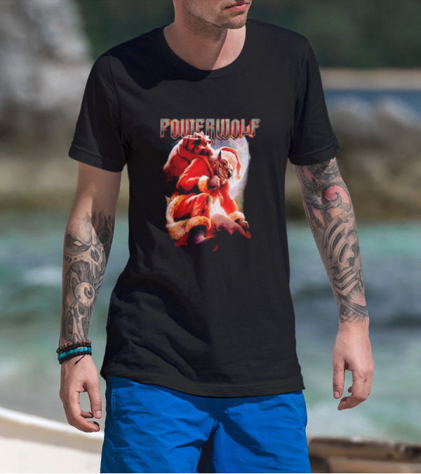 Powerwolf Wild X-Mas Santa Wolf Holiday Special T-Shirt