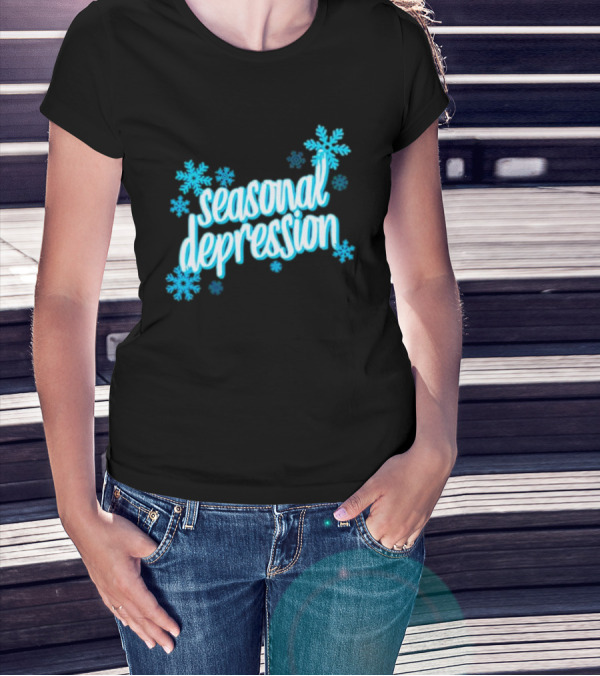 Seasonal Depression Snowflakes Winter Mood T-Shirt