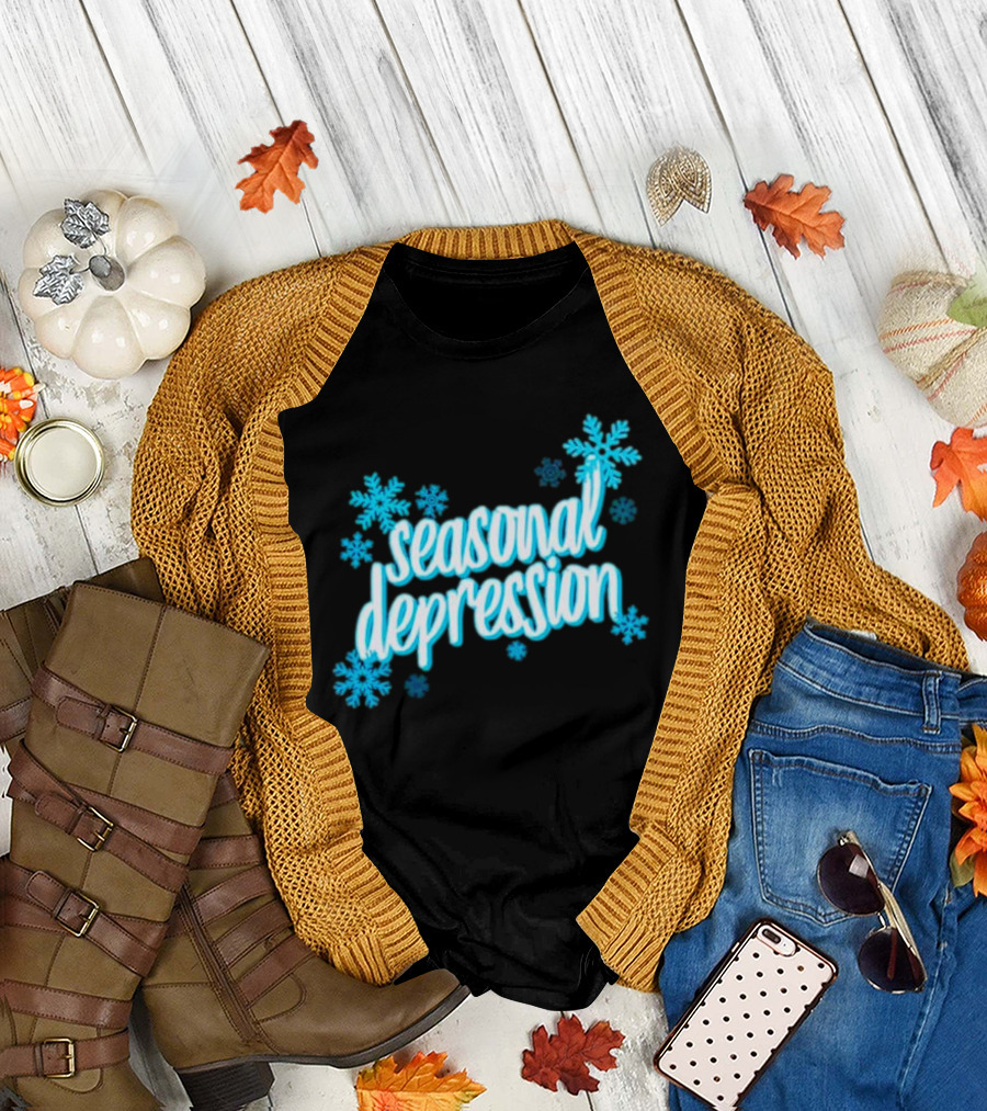 Seasonal Depression Snowflakes Winter Mood T-Shirt