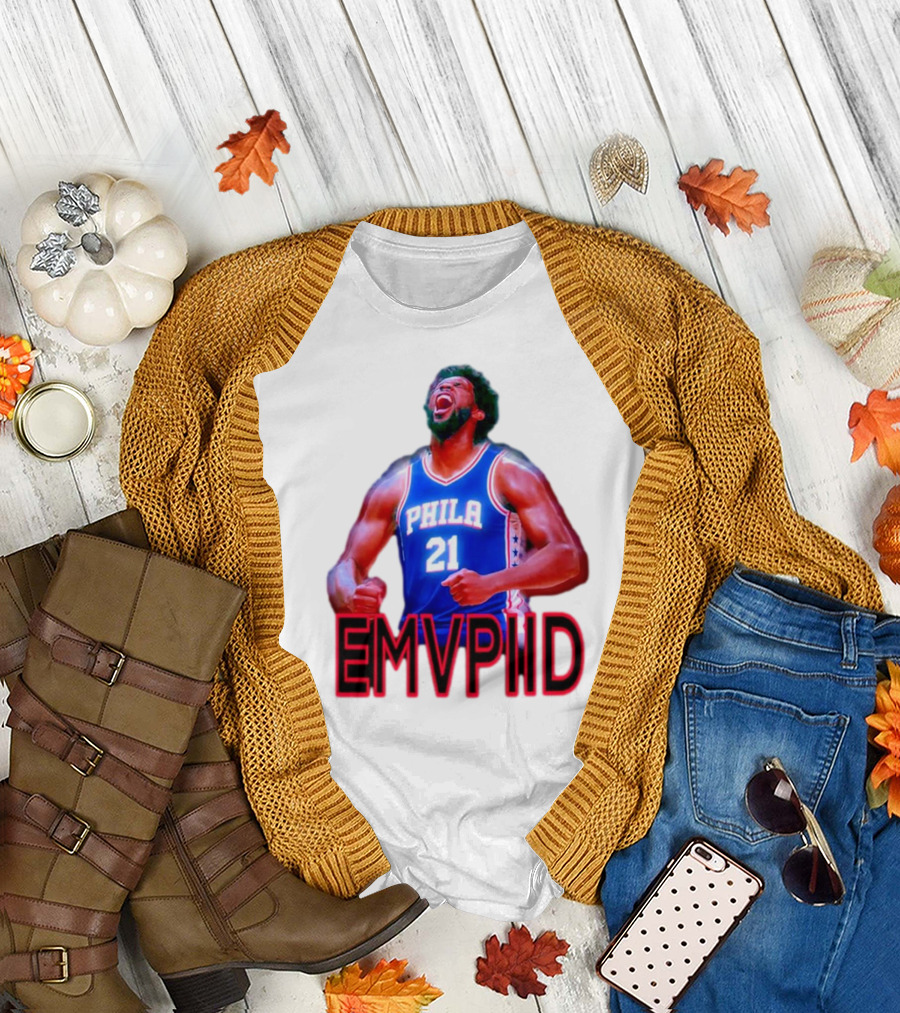 EMVPIID Joel Embiid Philadelphia 76ers Phila 21 T-Shirt