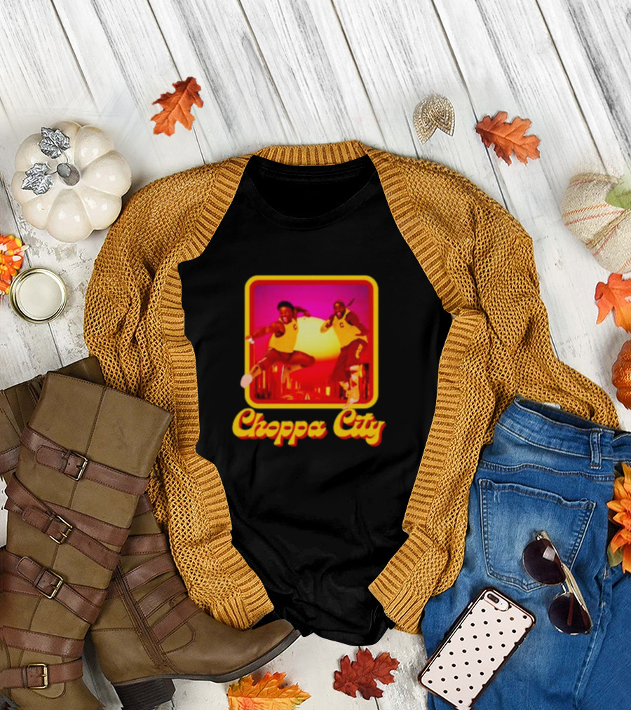 Atiba Choppa City Basketball Jump Action Duo in Yellow Outfits T-Shirt