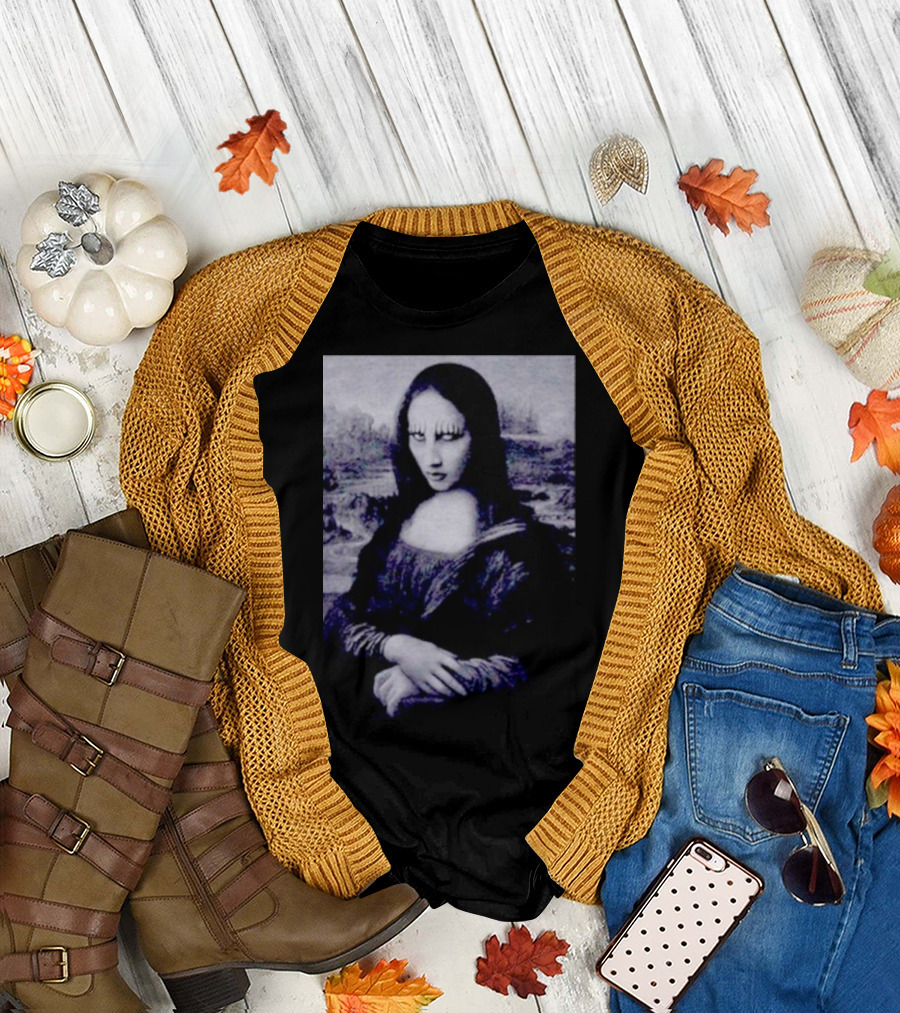 Mona Manson Gothic Pop Art Painting Fusion T-Shirt