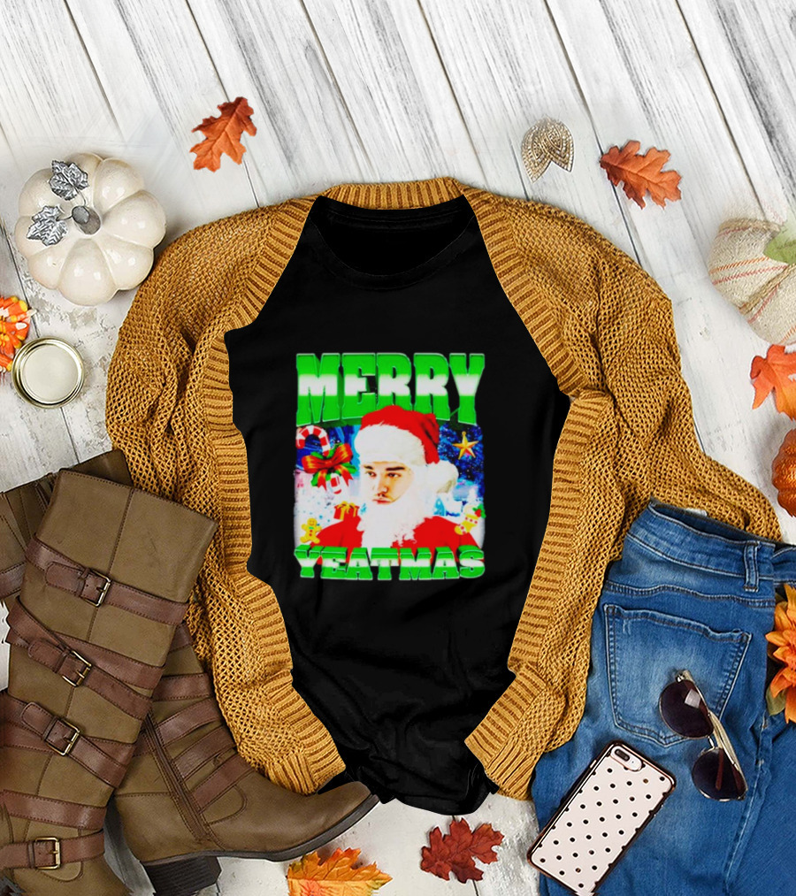 Rapper Yeat Santa Merry Yeatmas Funny Christmas Holiday T-Shirt