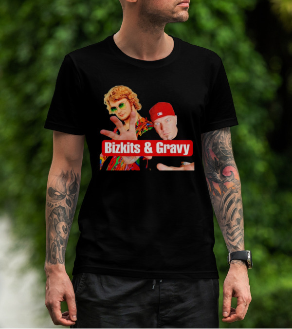 Bizkits And Gravy Funny Meme Parody With Colorful Characters T-Shirt