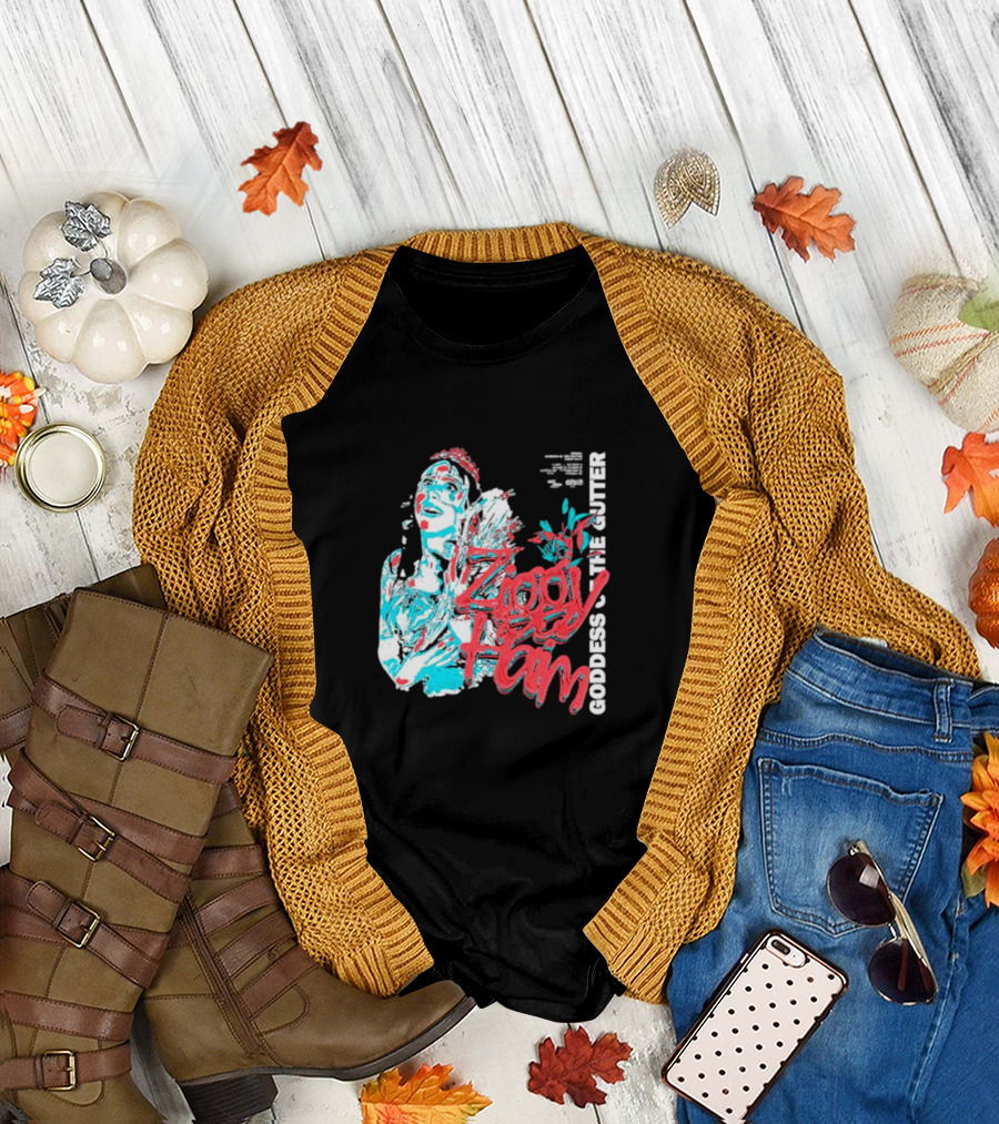 Ziggy Haim Goddess of the Gutter Vibrant Portrait Style Iconic T-Shirt