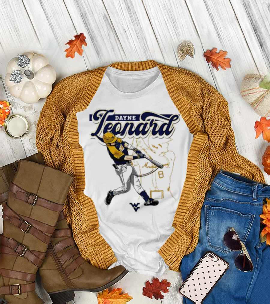 Dayne Leonard West Virginia University Baseball Player T-Shirt