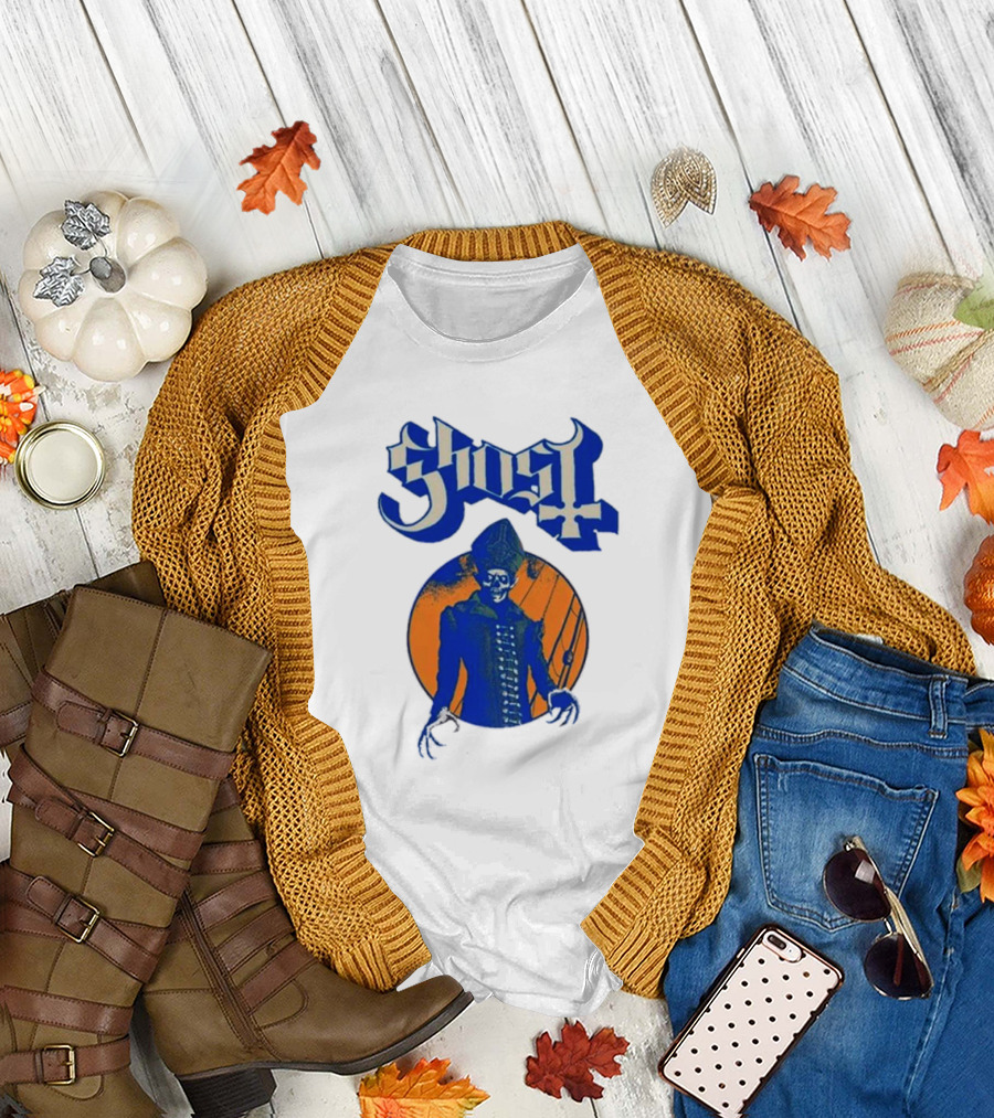 Ghost Band Blue Orange Skeleton Clown Raglan T-Shirt