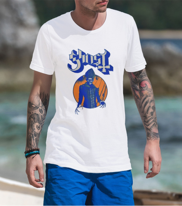 Ghost Band Blue Orange Skeleton Clown Raglan T-Shirt