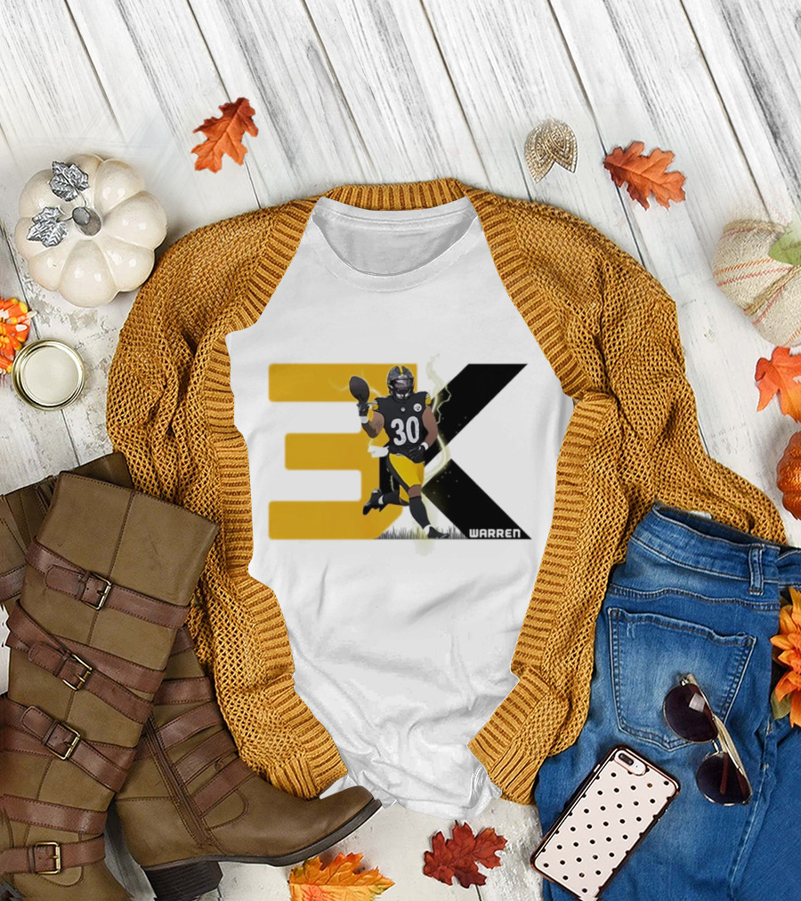 Jaylen Warren 3K 30 Pittsburgh Steelers T-Shirt