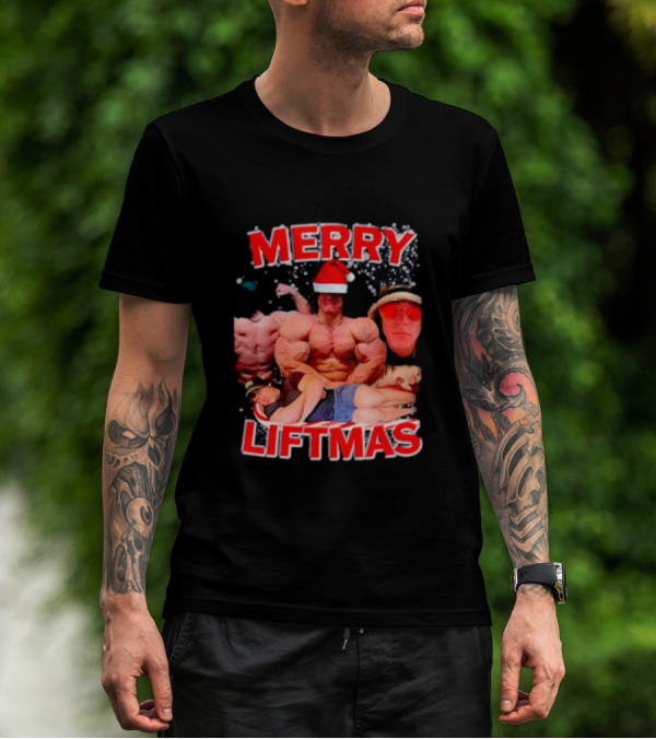 Merry Liftmas Sam Sulek Santa Memes Bodybuilding Humor T-Shirt