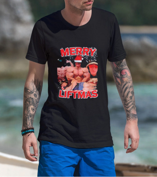 Merry Liftmas Sam Sulek Santa Memes Bodybuilding Humor T-Shirt