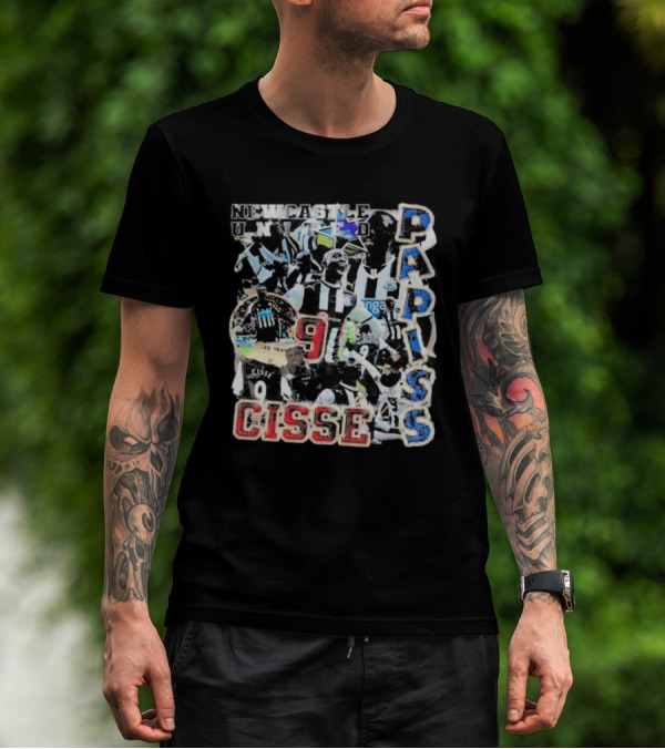 Newcastle United Papiss Cisse 9 Football Celebration Collage T-Shirt